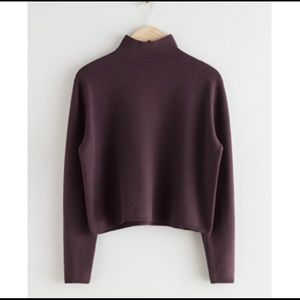 NWOT & Other Stories Plum Mock Neck Sweater